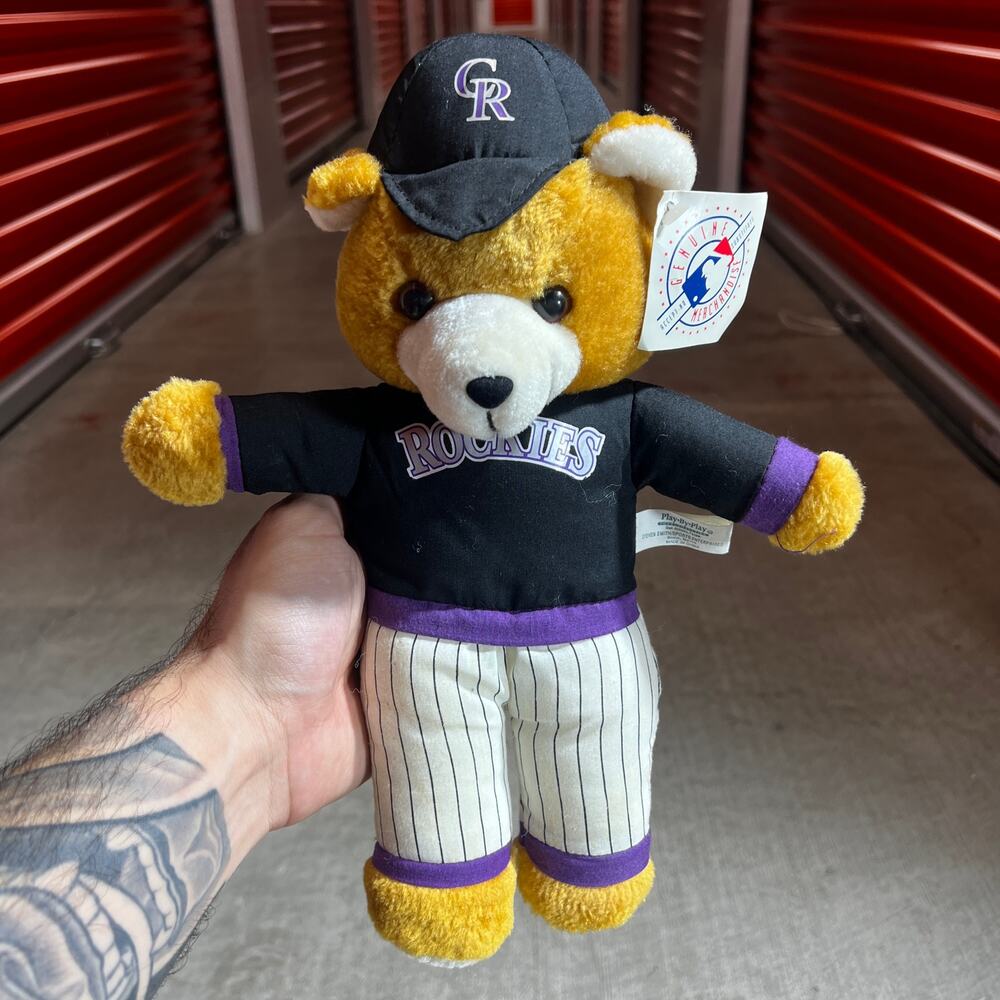 Vintage Colorado Rockies Teddy Bear MLB Plush w/ Tag